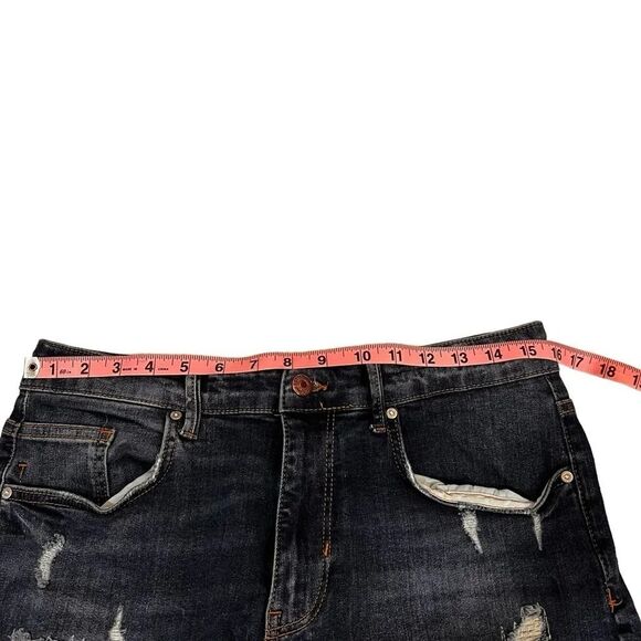 Zara Women’s Distressed Straight Leg Jeans Size 32 or US 12 - Picture 12 of 13